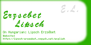 erzsebet lipsch business card